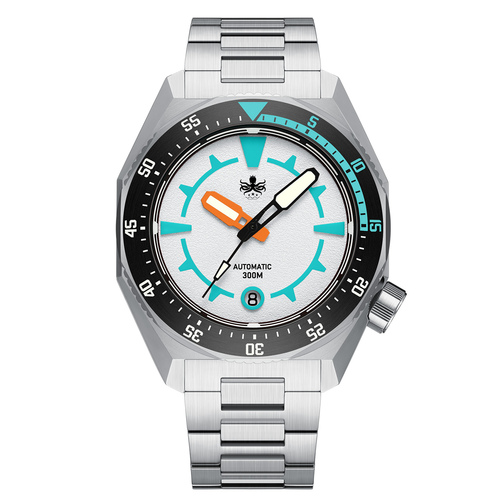 PHOIBOS Depth Hunter 300M Automatic Diver Watch PY060E White