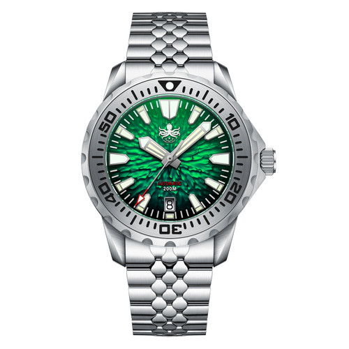 PHOIBOS KRAKEN 200M Automatic Diver Watch PY059A Tropic Green