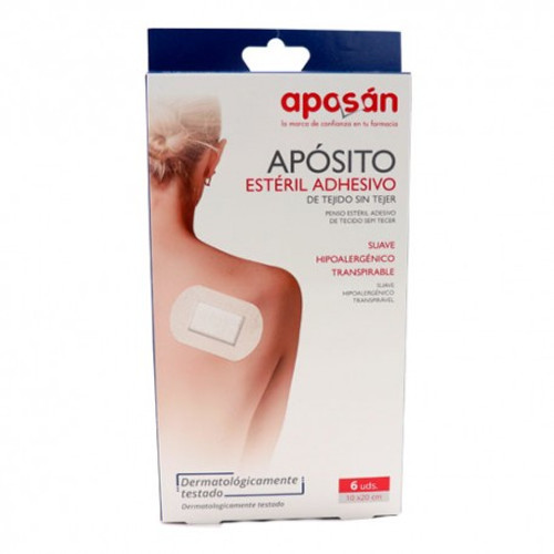 Aposan apósito adhesivo estéril tnt apósito estéril 10 x 20