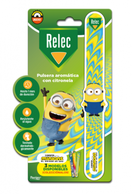 Relec pulsera aromática 1 unidad minion estampado amarillo