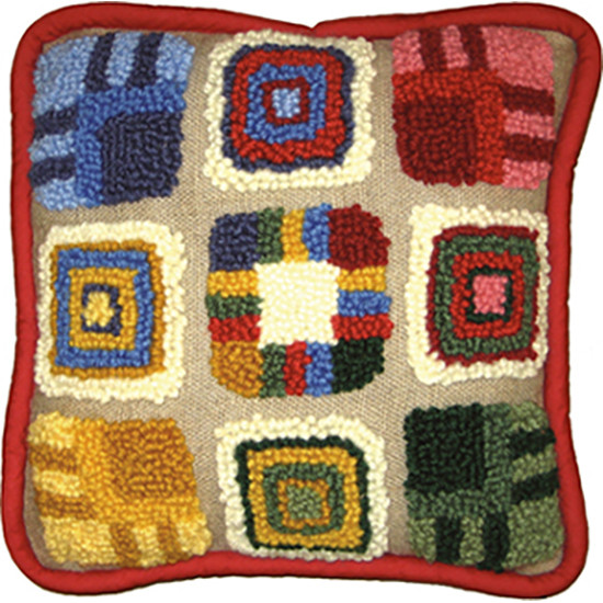 Patchwork Punch Needle Pillow Kit