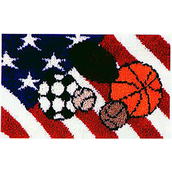 All American Sports Latch Hook Rug Kit