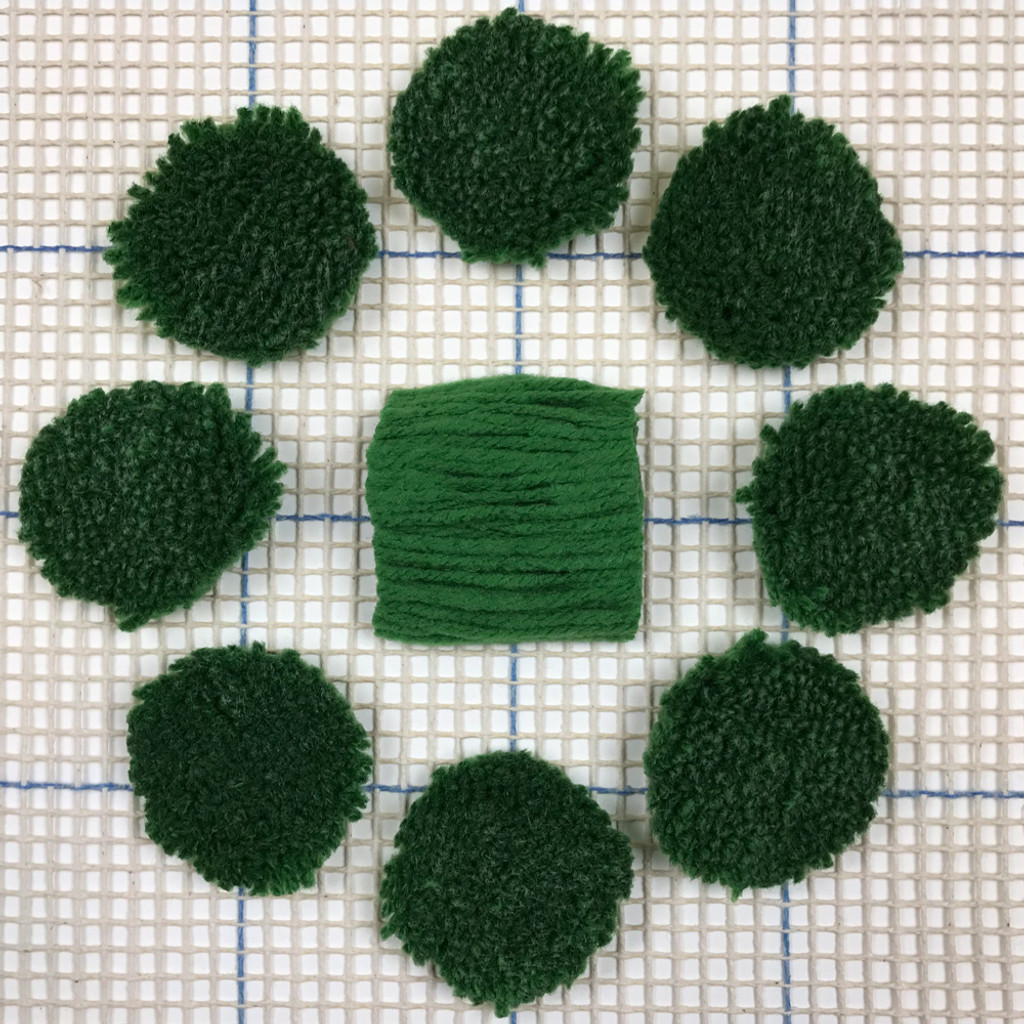 Dark Green Pre-cut Latch Hook Yarn