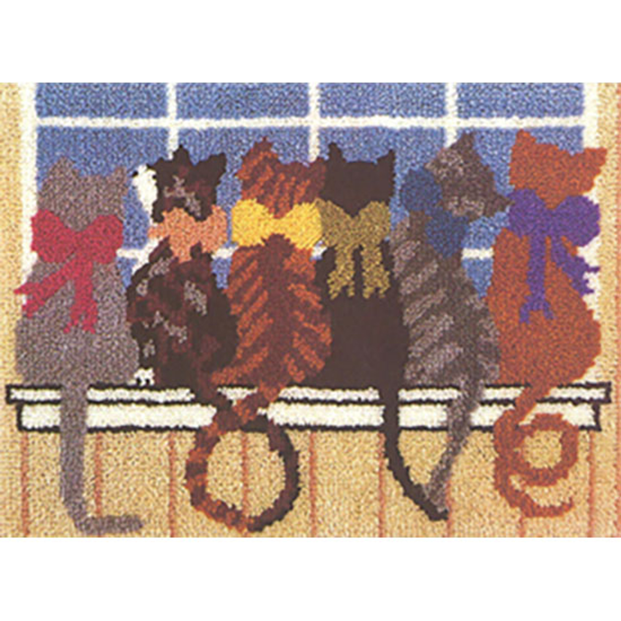 Love Cats Latch Hook Rug Kit