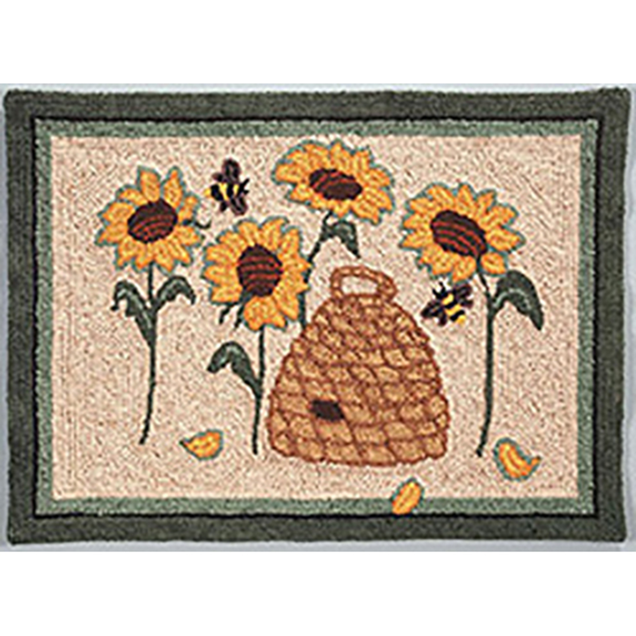 SUNFLOWERS & BEES Punch Needle Embroidery Kit 