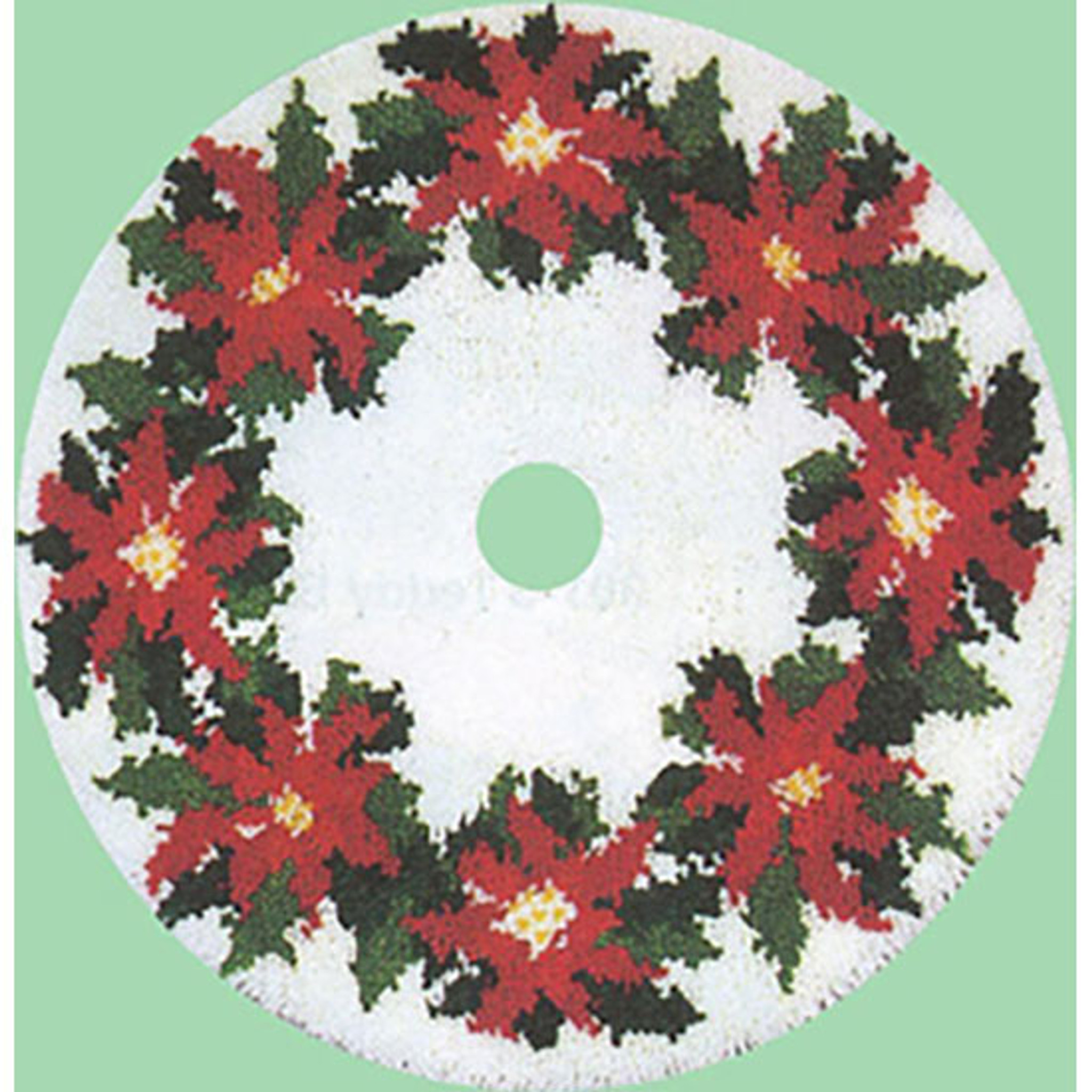 Poinsettia DIY Punch Embroidery Kit