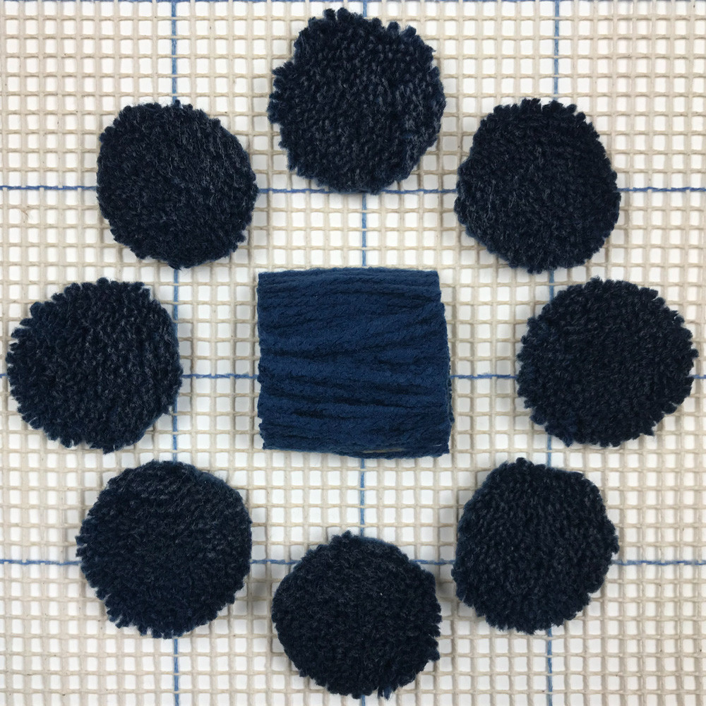 Navy Precut Latch Hook Yarn