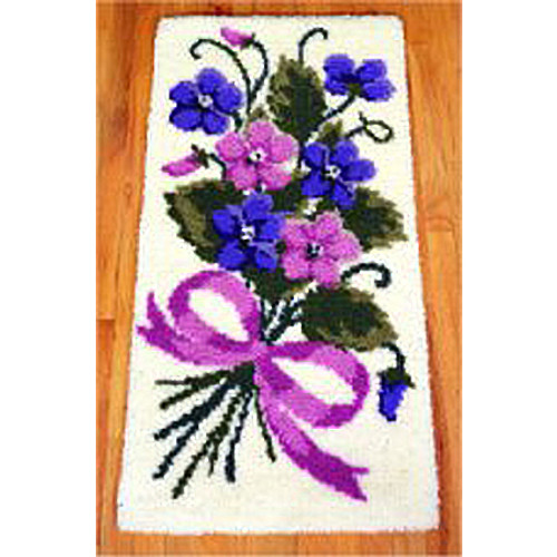 Bouquet of Violets Latch Hook Rug Kit