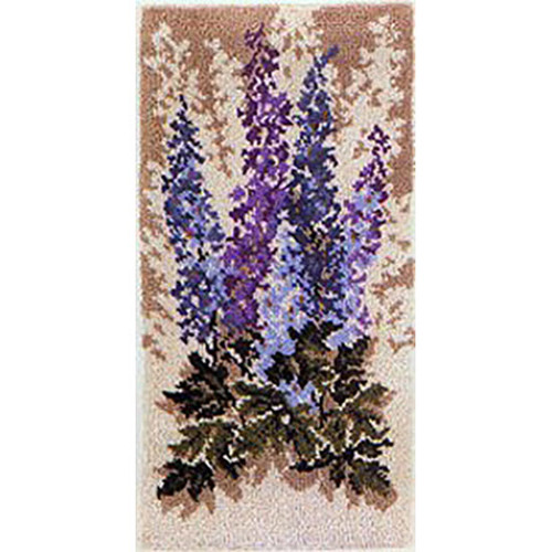 Delphinium Latch Hook Rug Kit