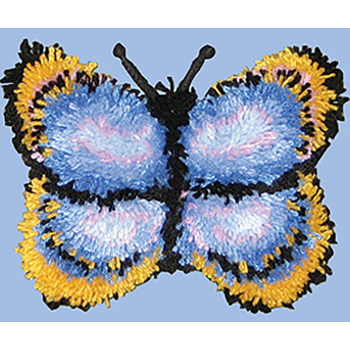 Butterfly Latch Hook Pillow Kit