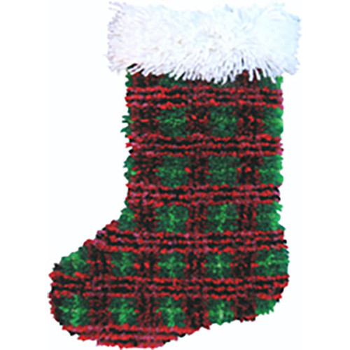 Plaid Latch Hook Christmas Stocking Kit