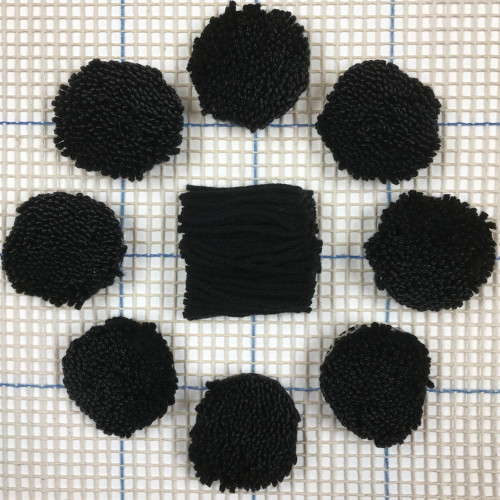 Black Pre-cut Latch Hook Yarn