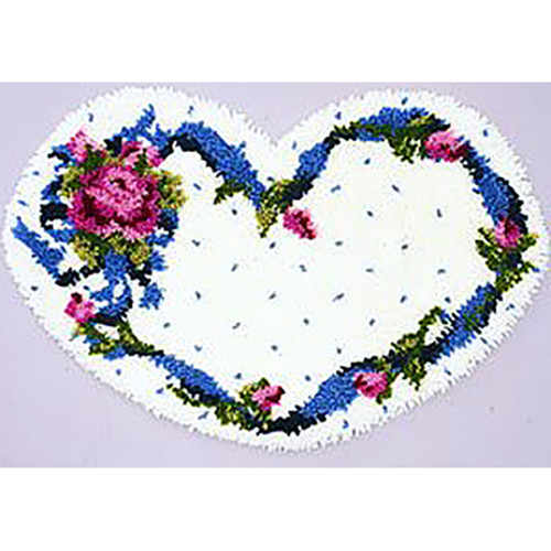 Melissas Heart Shaped Latch Hook Rug Kit