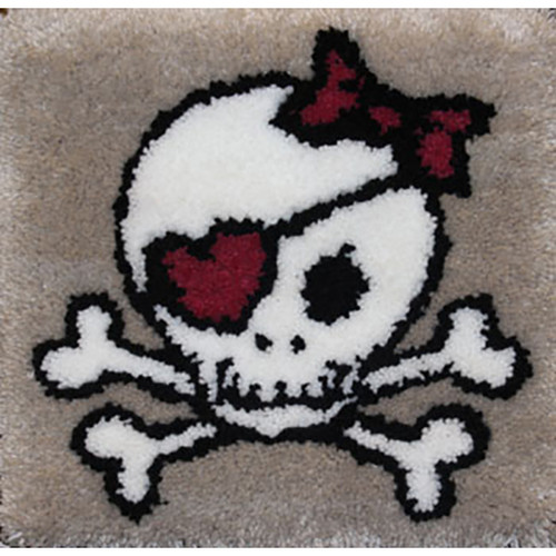 Skull Latch Hook Rug Kit