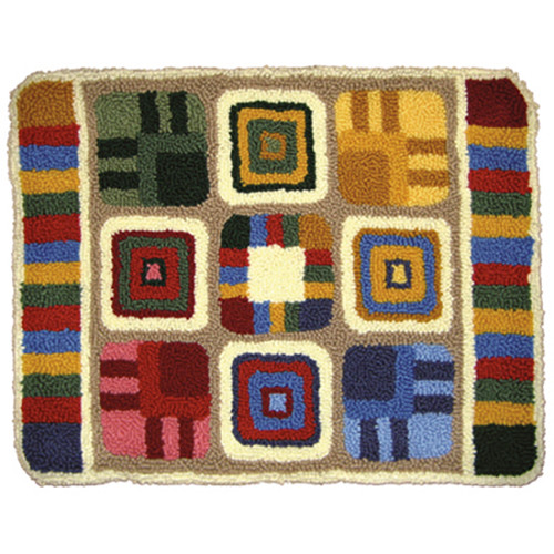 Patchwork Punch Needle Rug Kit