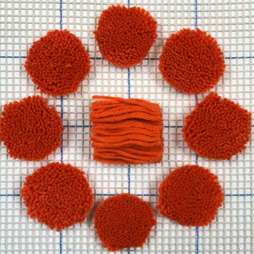 Bright Orange Pre-cut Latch Hook Yarn