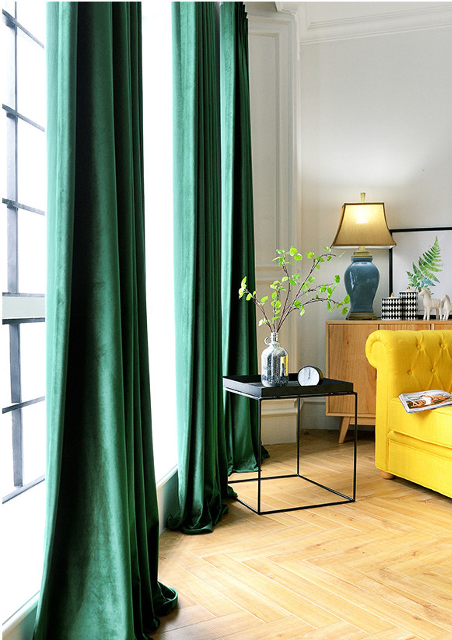 green velvet curtains canada