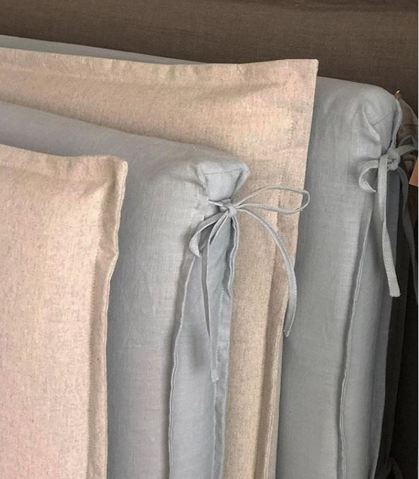 Natural Linen Headboard Slipcover Upholstery