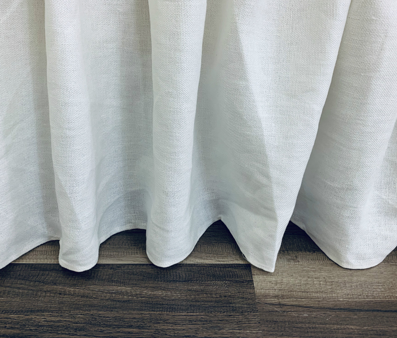 Belgian Linen Bed Skirt with Gathered Ruffles, Canvas Weight Linen