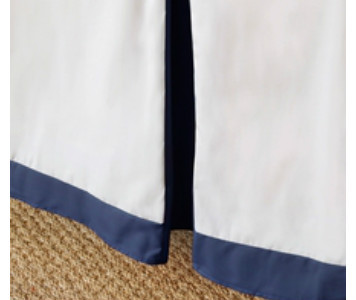 Crib Skirt Box Pleat with Border Trim Handcrafted by Superior Custom