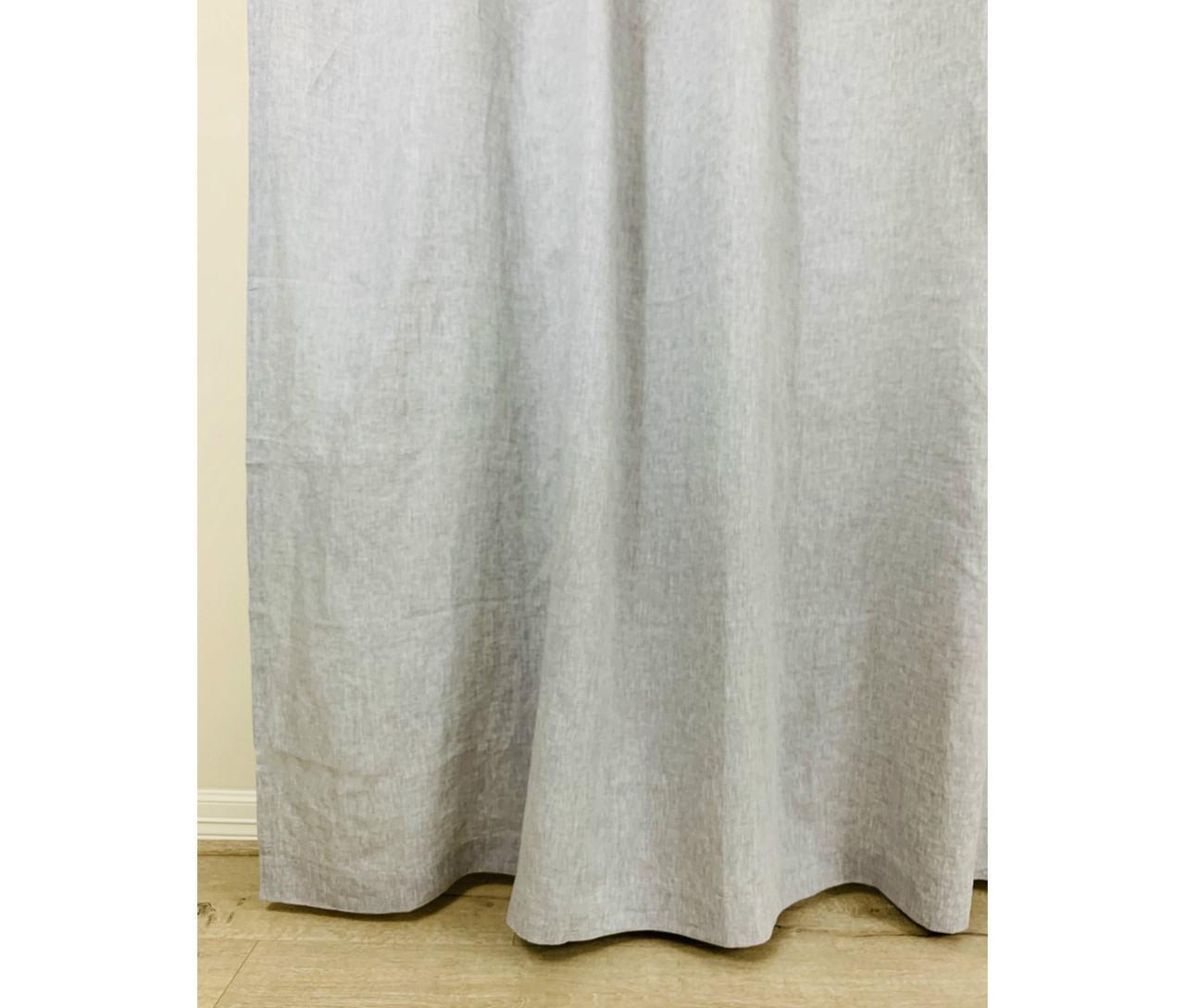 Chambray Graphite Grey Linen Shower Curtain Available In All
