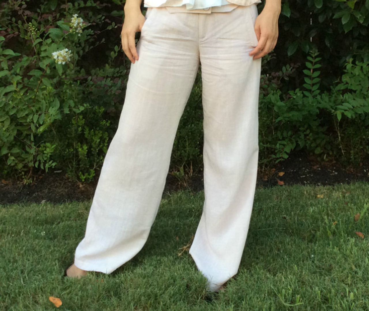 Linen dress pants, plus size made to measure