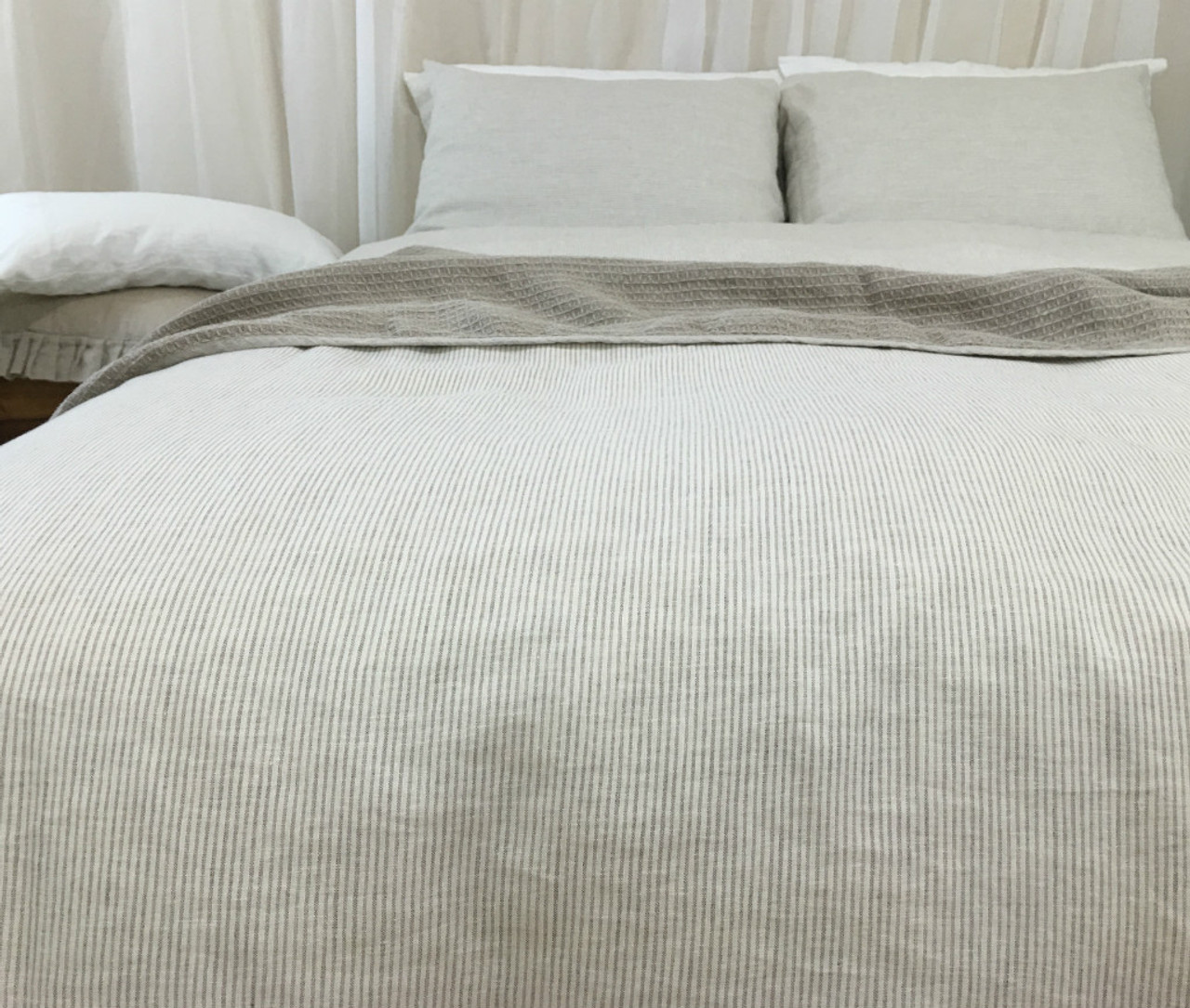 Classic Ticking Stripe Duvet Cover Handcrafted By Superior