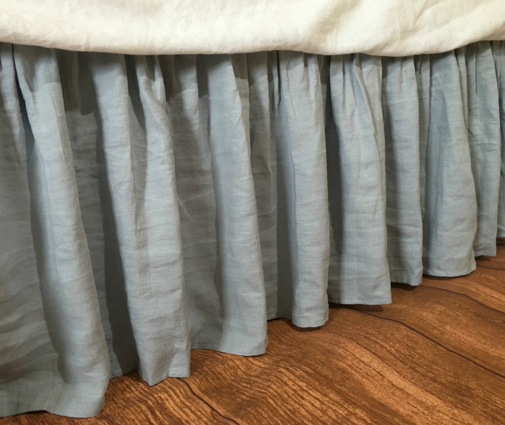 Duck Egg Blue Bed Ruffle Handcrafted by Superior Custom Linens