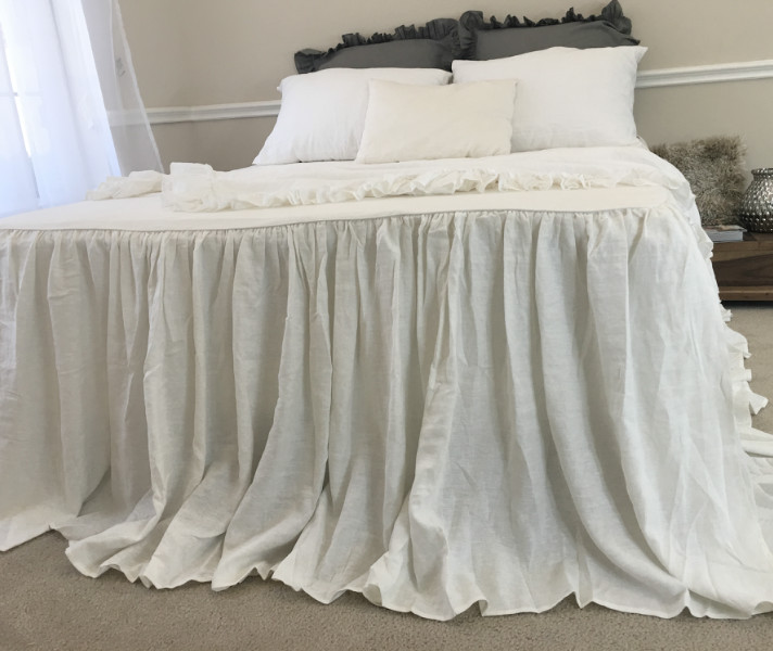 Off white bedspread Handcrafted by Superior Custom Linens