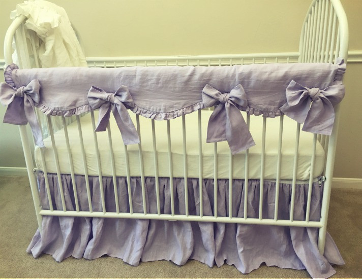 Lavender Crib Bedding Set Handcrafted by Superior Custom Linens