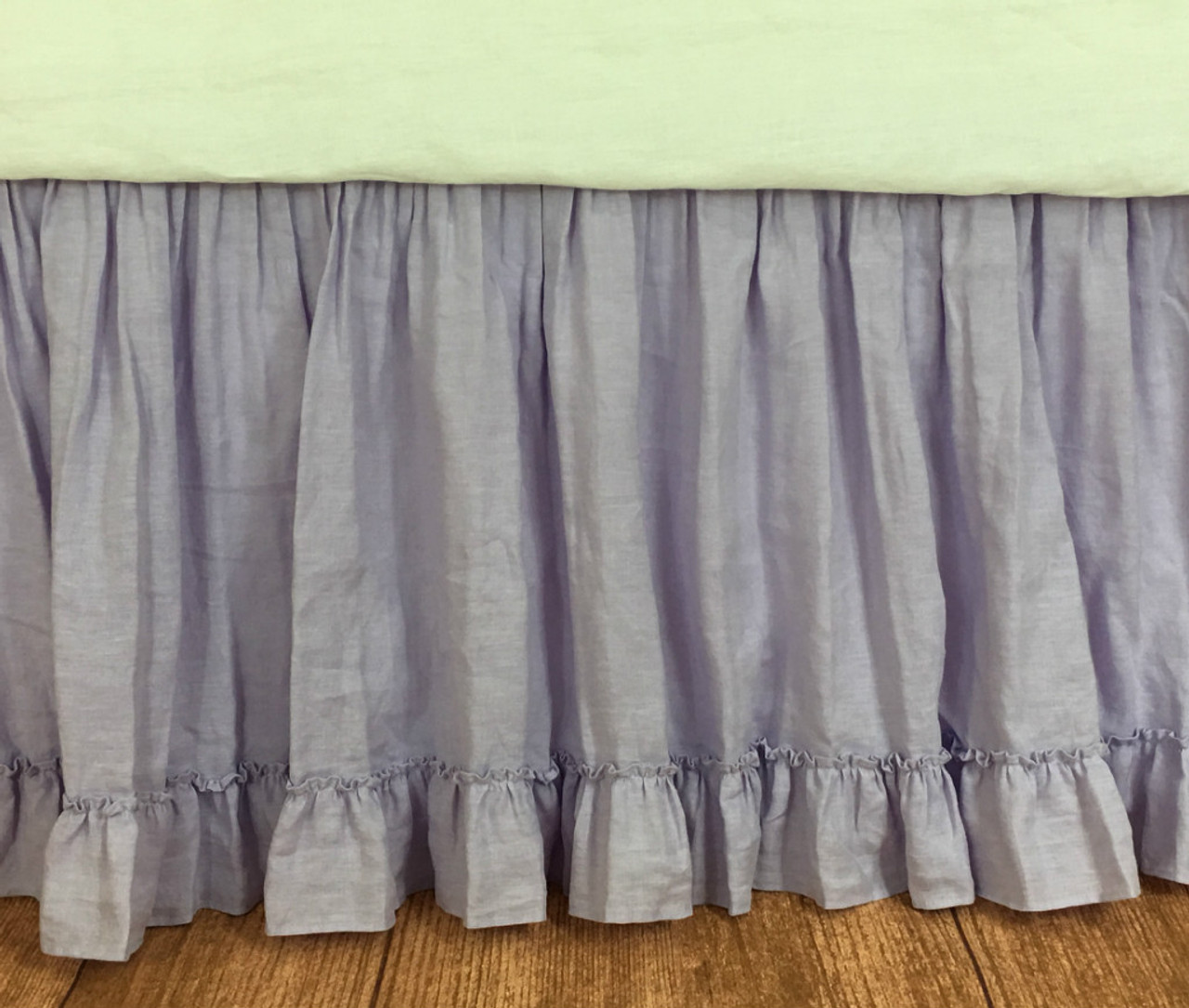  Purple Lavender Bed Skirt with Split Corners King Size