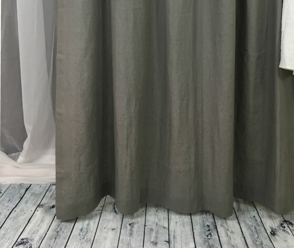 Gray Linen Curtain Custom Curtains Custom Made Grey Curtains