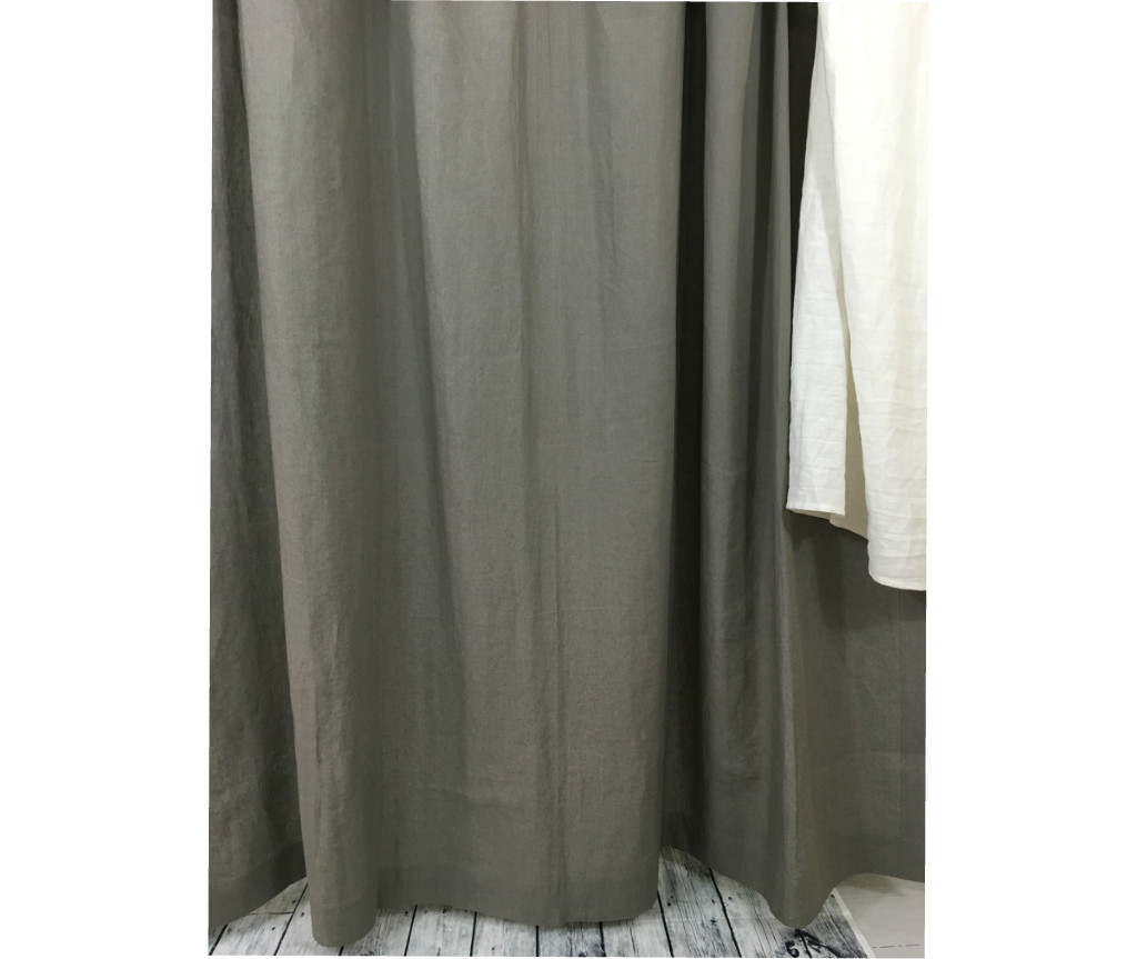 Gray shower curtain 72x72, 72x85, 72x94, Linen Shower Curtain