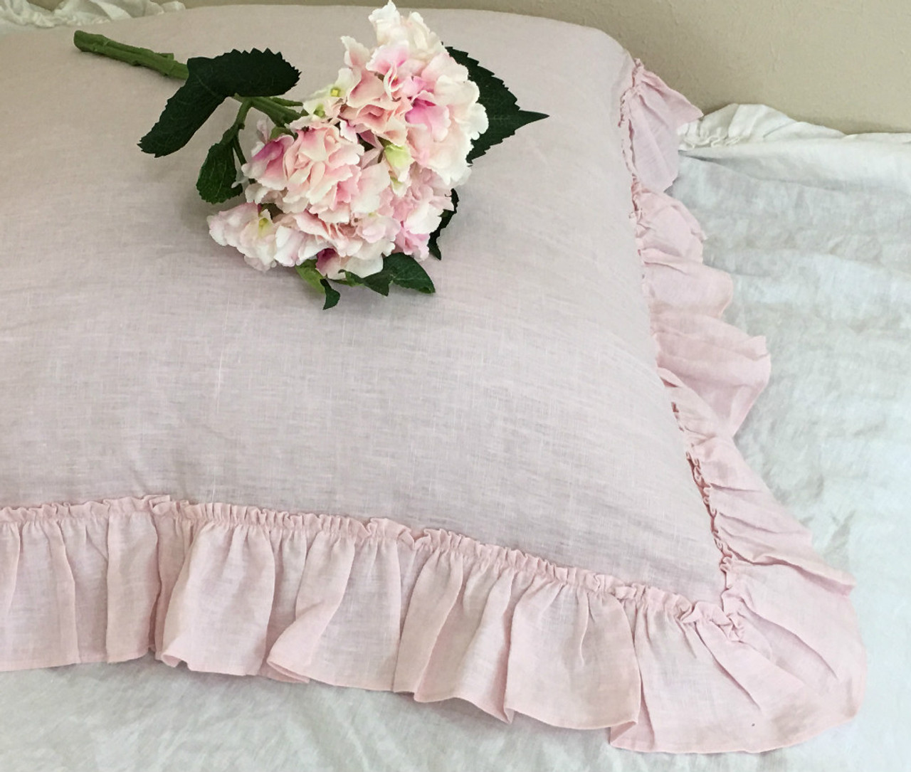 Heirloom Pink Ruffles and Lace Ruffle Fabric