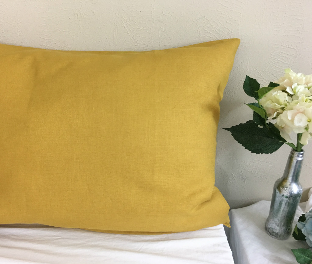 Mustard Gold Linen Duvet Cover