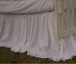crib skirt with mini ruffle