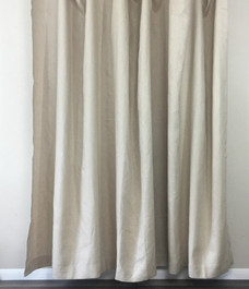 Tan Belgian Linen Shower Curtain 72Wx85L. 