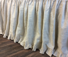 Natural Linen bedskirt | Handcrafted by Superior Custom Linens