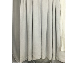 Stone Grey Ticking Stripe Linen Curtain