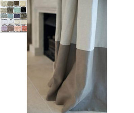 Color Block Curtains, Multiple Colors, Custom Size