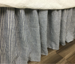 Linen bed skirt with gathered ruffle. Various drop length - Page 2