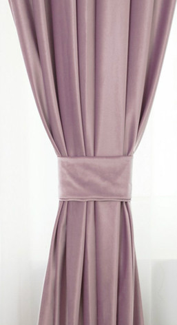 Pair Of Velvet Curtains In Lilac Custom Curtains