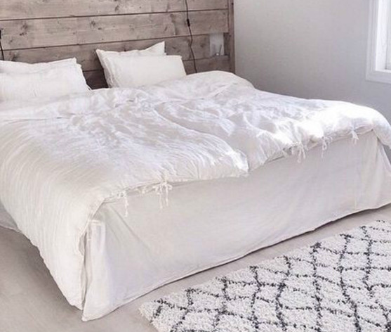 Boxed Linen Bed Skirt Minimalist Classy 15 24 Drop Natural