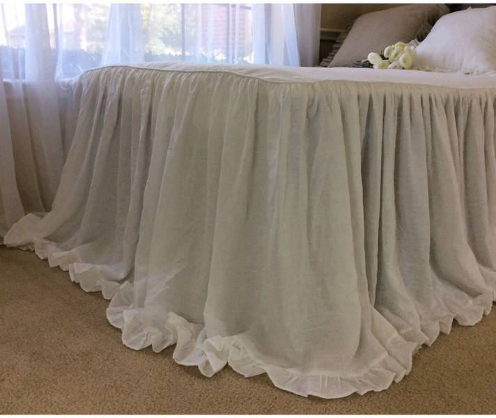 Linen Bedspread, handmade