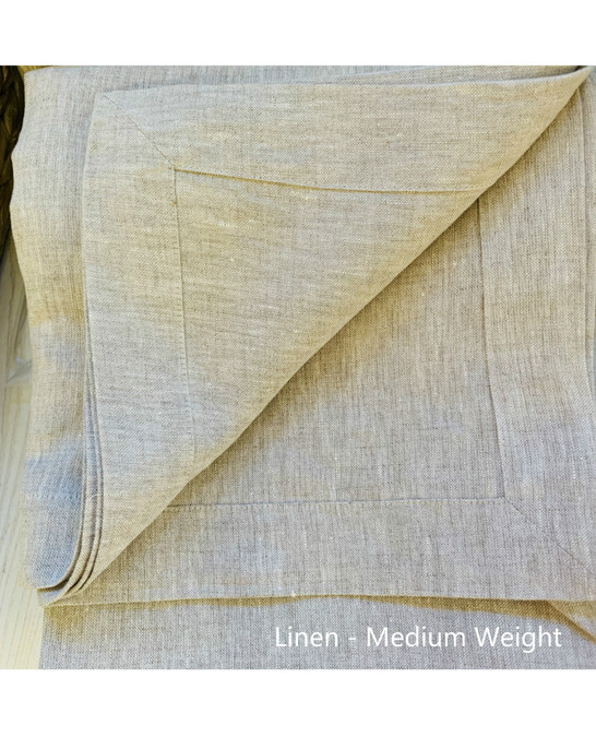 Natural Linen Napkin Mitered  Corners