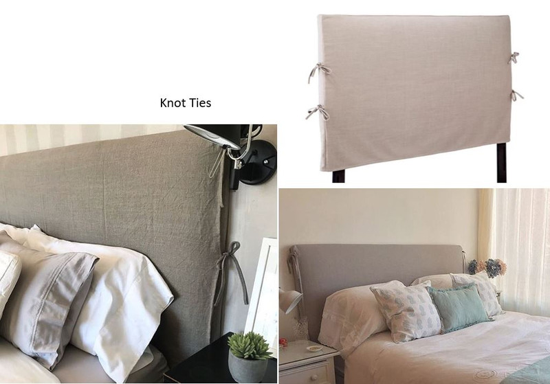 Headboard slipcover with ties