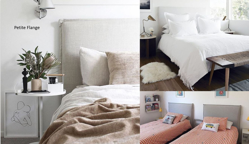 Headboard slipcover petite flange