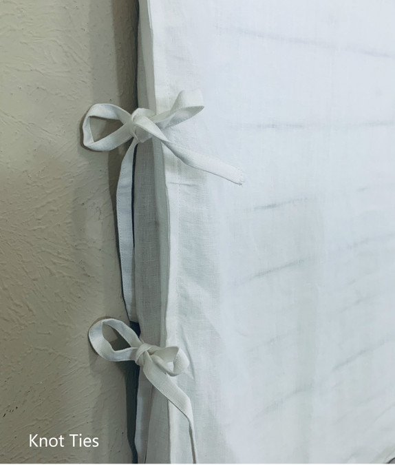 Natural Linen Headboard Cover, Raised Footboard Cover Set with Two-Sided Bed Skirt  - Pick Your Color