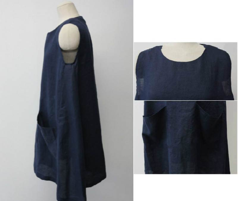 Casual Shift Dress with Big Pockets | Handmade by Superior Custom Linens