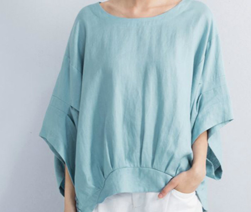 Oversized Linen Shirt, pleats on sleeves | Handmade by Superior Custom ...